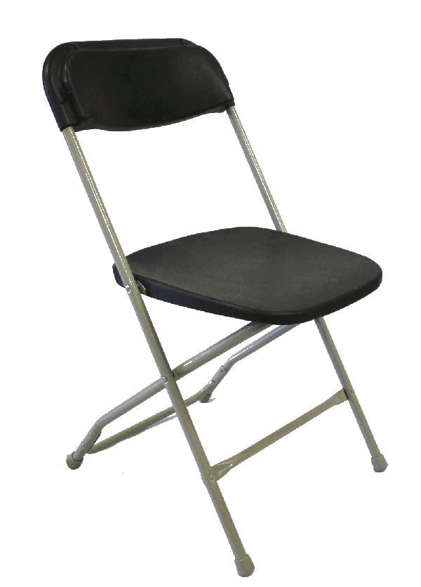 Fold-out Black Chair rental in Orillia