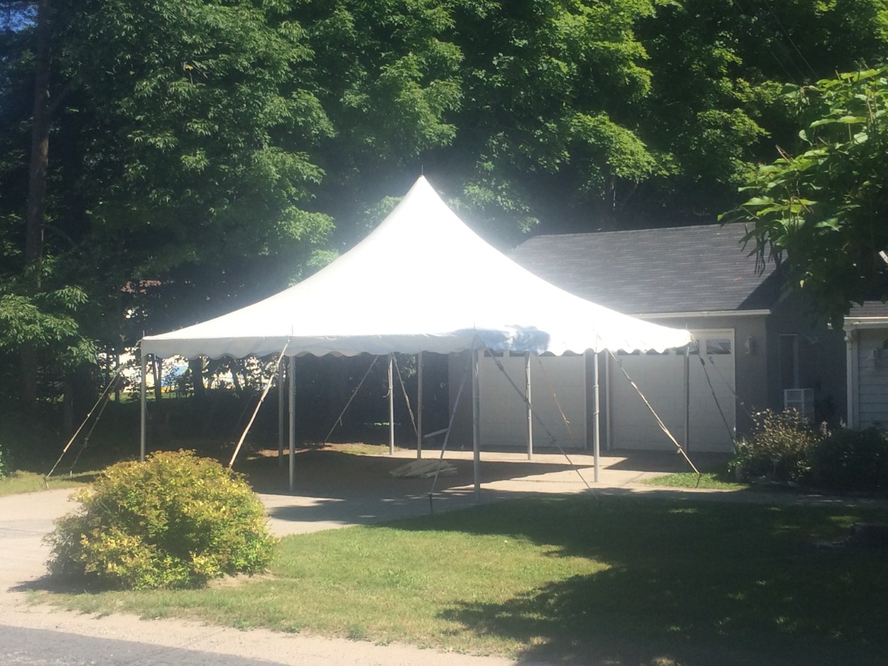 20×20 Pole Tent rental in Orillia