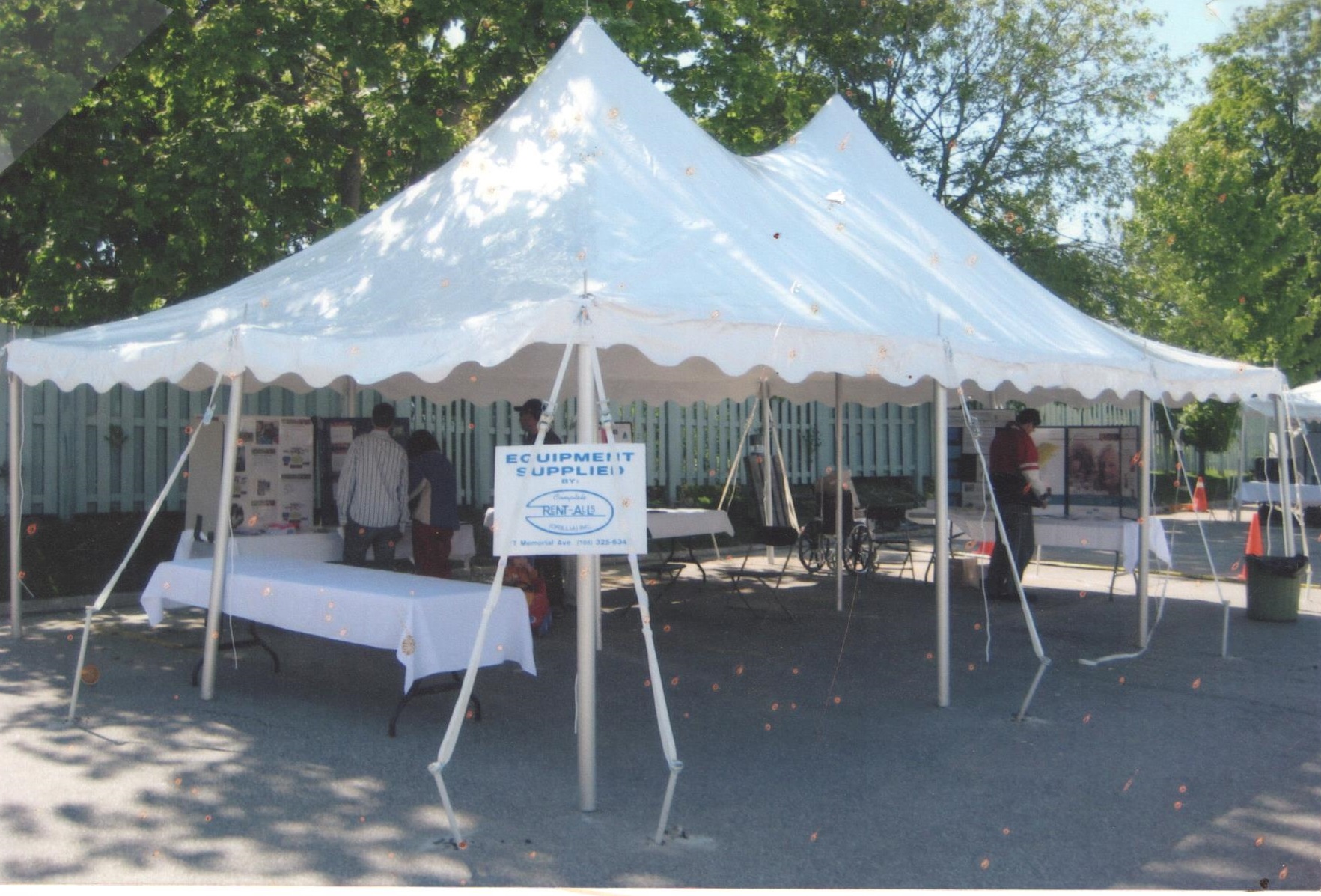20’x30′ Pole Tent rental in Orillia