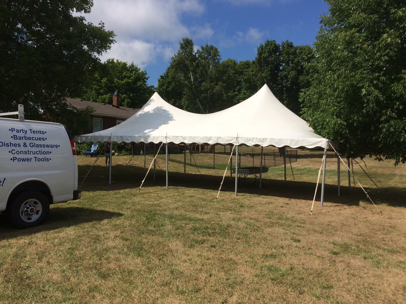 20’x40′ Pole Tent rental in Orillia