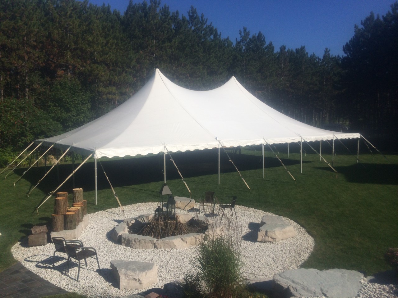 40’x60′ Pole Tent rental in Orillia
