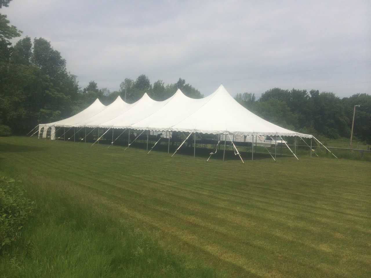 40’x120′ Pole Tent rental in Orillia